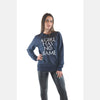 Navy A Girl Has No Name Cotton Women Sweatshirt - S-Ponder 