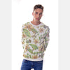 White Flower Skull Printed Cotton Sweatshirt - S-Ponder Shop